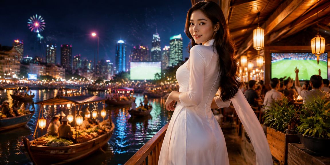 Người chơi mặc áo dài trải nghiệm cá cược tại không gian lãng mạn Đà Lạt
