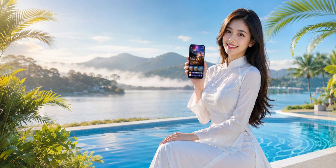 Người chơi tại Đà Lạt mặc áo dài tham gia cá cược esports trên thiết bị di động