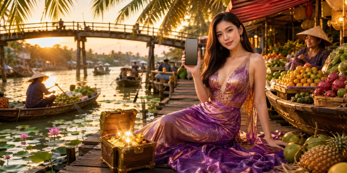 Người chơi truy cập hgame trên điện thoại tại vùng Mekong